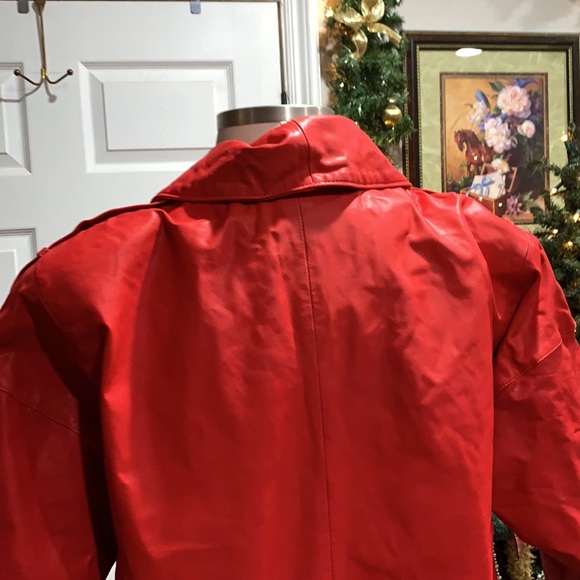 Gino diGiorgio  Red Leather Jacket M - Picture 7 of 16